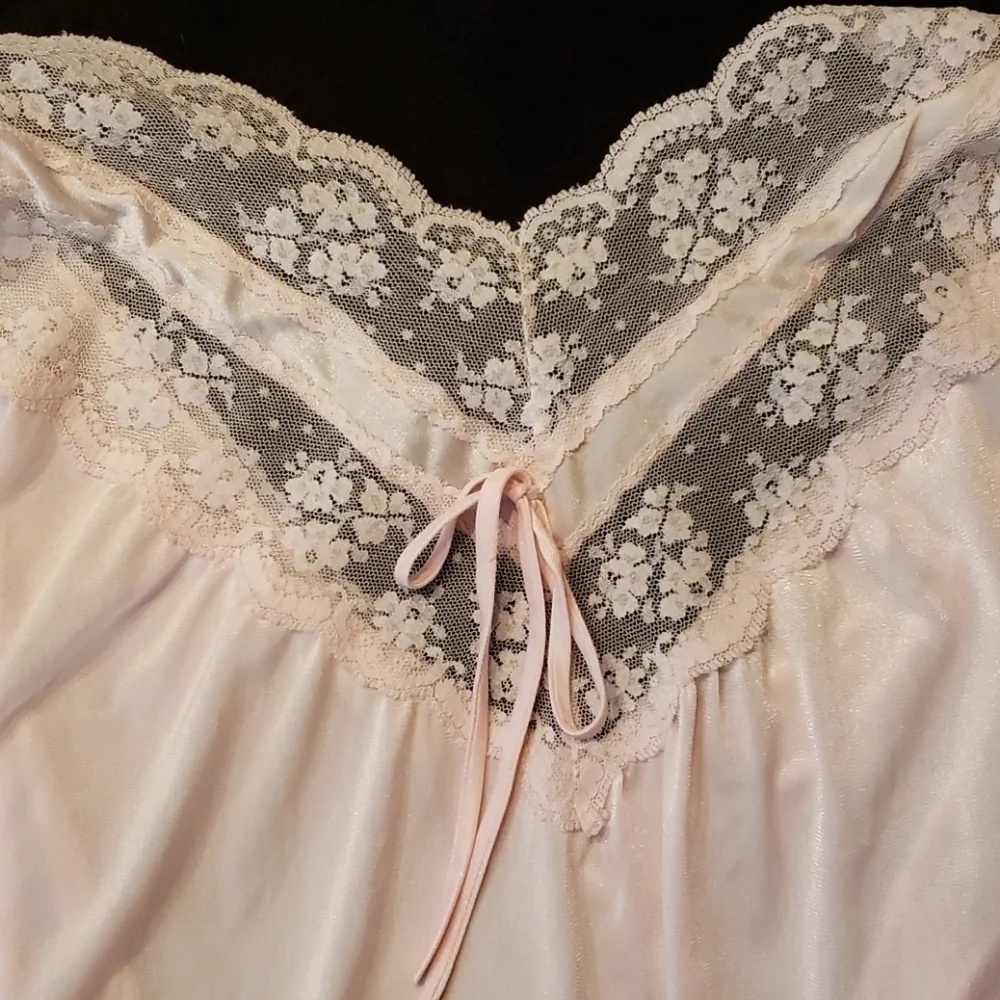 Vintage Katz USA Made Nightie Pink VGUC - Picture 6 of 9